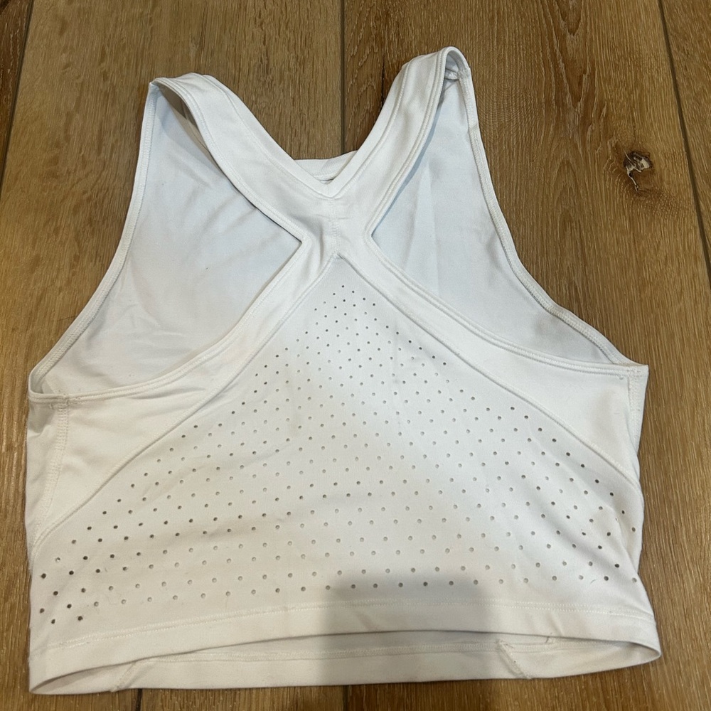 White Athleta Crop Tank